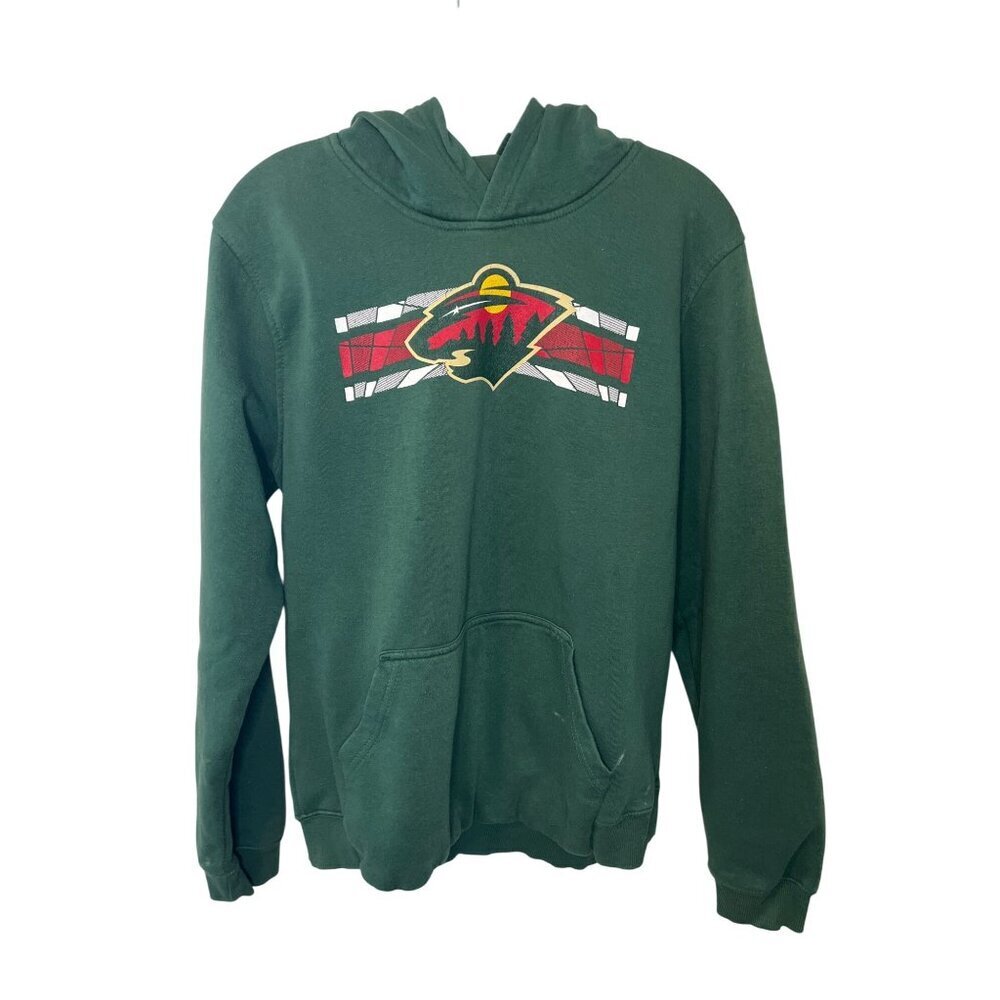 NHL Minnesota Wild Green Hoodie Sweatshirt Youth XL Cotton Polyester Blend